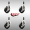 Service Caster 4 Inch 316SS Soft Rubber Swivel 3/4 Inch Expanding Stem Caster Set Brake SCC SCC-SS316EX20S414-SRS-TLB-34-4 - alternate 4